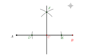 尺规作图6：过直线上一点作已知直线的垂线