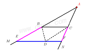 双角平分线+平行线构造双等腰三角形模型3
